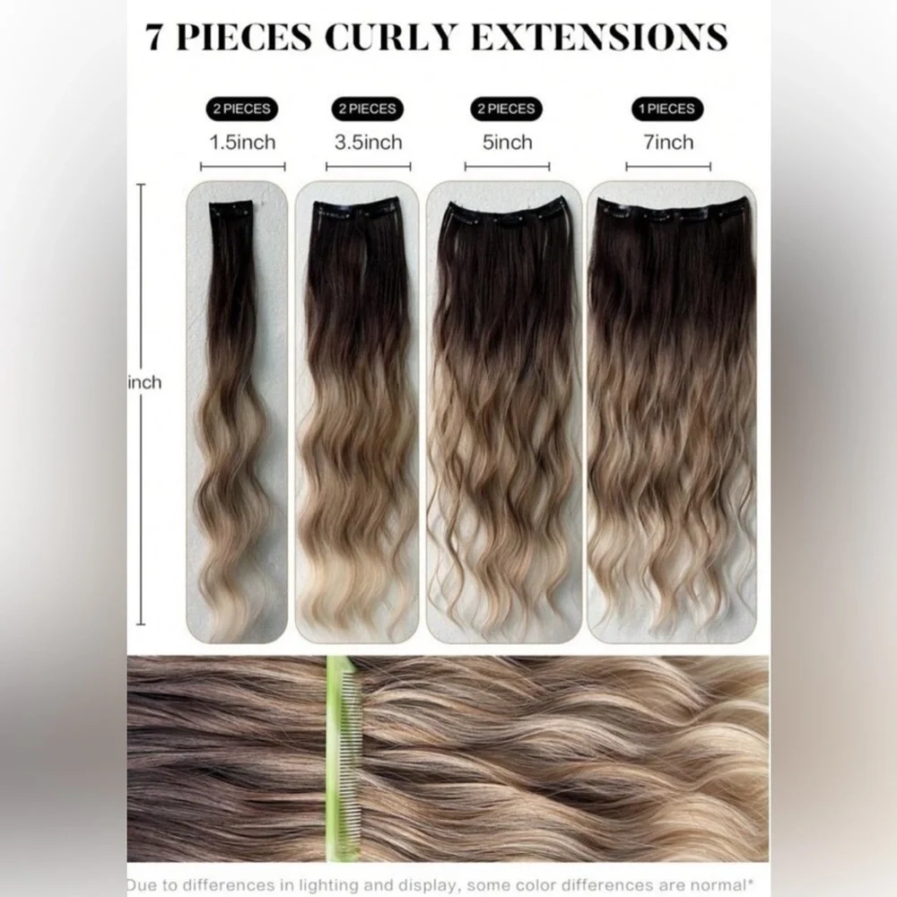 BALAYAGE ASHY BLONDE CLIP IN HAIR EXTENSIONS 22 in Human blend
